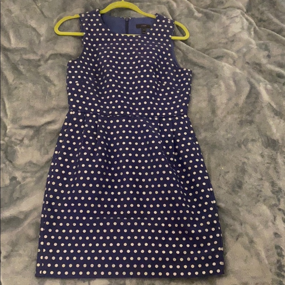 JCREW Blue and Silver Dress